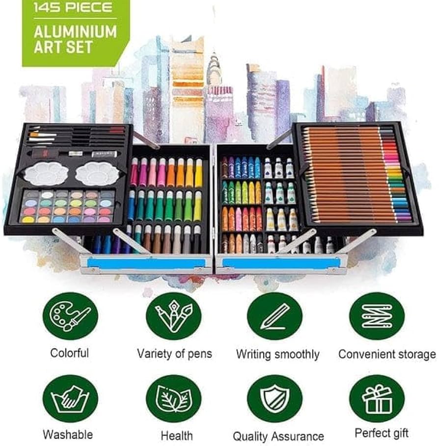 ✨ 145-Piece Creative Suitcase – Color Your Dreams!