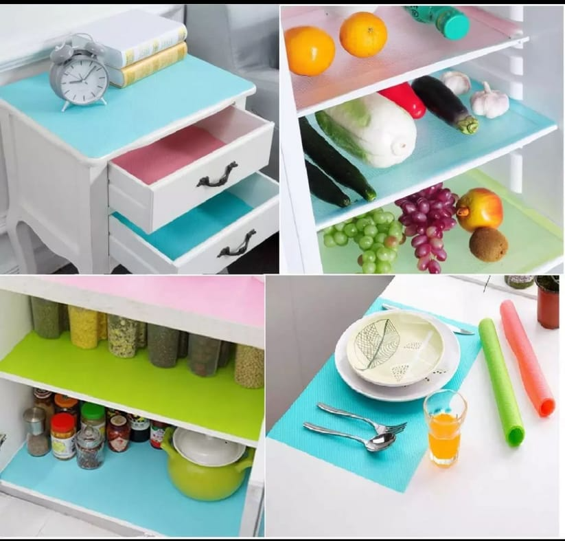 Anti-Bacterial Fridge Mat – Non-Stick PVC Sheet Roll, Safai aur Hifazat ka Perfect Combo