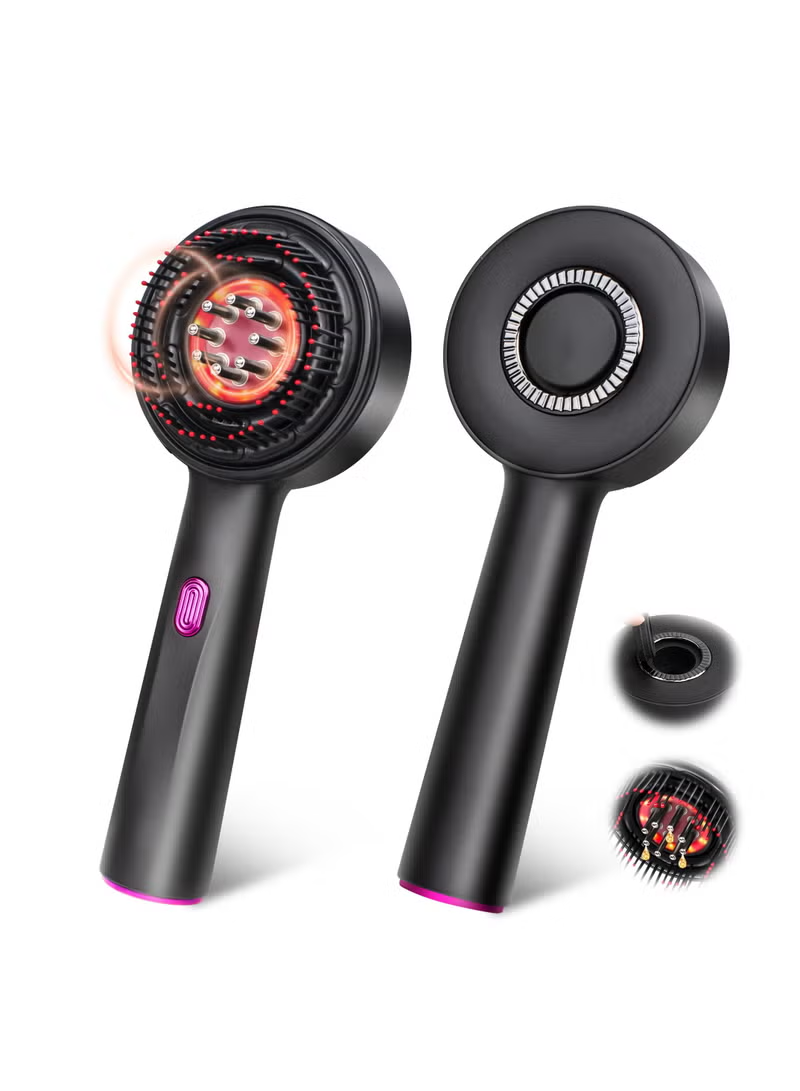 3 in 1 Red Light Therapy Head Massage Comb Hair Oil Applicator Waterproof Hair Growth Vibration Electric Scalp Massager Brush