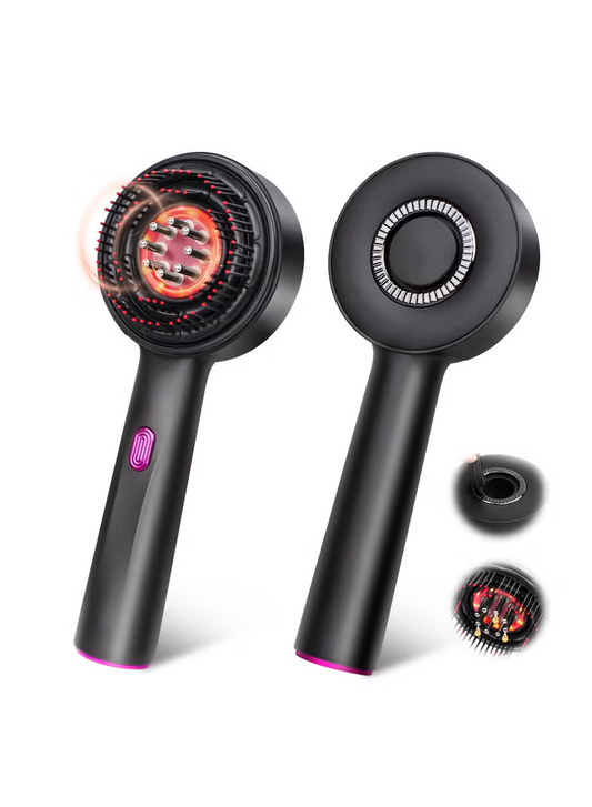 3 in 1 Red Light Therapy Head Massage Comb Hair Oil Applicator Waterproof Hair Growth Vibration Electric Scalp Massager Brush