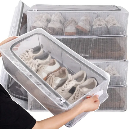 Foldable Transparent Storage Box for Shoes, Toys, Clothes, Books