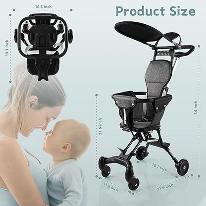 Lightweight Foldable Baby Stroller – Compact & Travel-Friendly Pram for Toddlers