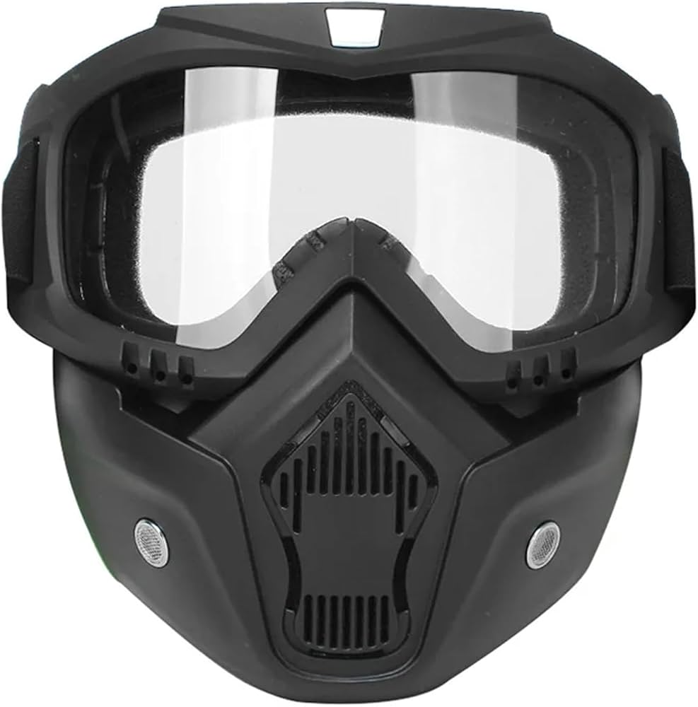 Protective Motorcycle Goggles with Detachable Face Mask