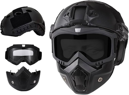 Protective Motorcycle Goggles with Detachable Face Mask