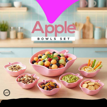 7 Piece Apple Bowls Serving Set – Modern Kitchen & Festive Tableware