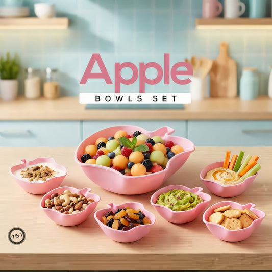 7 Piece Apple Bowls Serving Set – Modern Kitchen & Festive Tableware